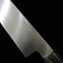 Japanese kandokoro yanagiba knife - MIURA Obidama - VG10 - Mirrored - custom handle - Purple - Size:30cm