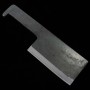 Japanese Chopper knife - IKENAMI - White steel No.1 - Kurouchi - Size : 12.5cm