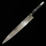 Japanese Sujihiki/Slicer Knife - SUISIN - IkedaYoshikazu - MizuHonyaki - White carbon 1 - Ebony handle - size: 27cm