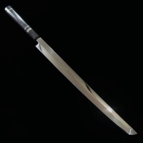 Japanese Sakimaru Takohiki knife - SUISIN - MizuHonyaki - Ikeda Yoshikazu - White carbon 1 - Ebony handle - size: 36cm