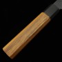 Japanese Petty knife - HIDARI YORIMITSU - Blue carbon steel No.1 - Kurouchi - Ironwood handle - size: 16cm
