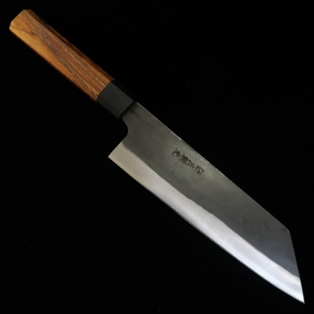 Japanese Bunka knife - HIDARI YORIMITSU - Blue carbon steel No.1 - Kurouchi - Ironwood handle - size: 20cm