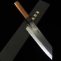 Japanese Bunka knife - HIDARI YORIMITSU - Blue carbon steel No.1 - Kurouchi - Ironwood handle - size: 20cm