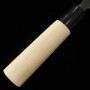 Japanese Kodeba knife - HIDARI YORIMITSU - White carbon - Kurouchi - Magnoliawood handle - size: 12cm