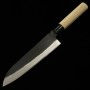 Japanese Chef knife Gyuto - HIDARI YORIMITSU - White carbon - Kurouchi - Magnoliawood handle - size: 21cm