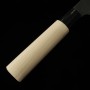 Japanese Bunka knife - HIDARI YORIMITSU - White carbon - Kurouchi - Magnoliawood handle - size: 20cm