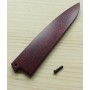 Gaine en bois pour couteau Petty - ZANMAI - Couleur Rouge - Dimension: 11/15cm