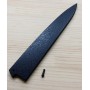 Gaine en bois pour couteau Trancheur Sujihiki - ZANMAI - Couleur Noire - Dimension: 24 / 27cm