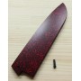 Gaine en bois pour couteau Santoku - ZANMAI - Couleur Rouge - Dimension: 18cm