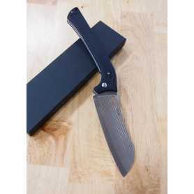 Couteau Santoku - TAKESHI SAJI - Switchblade Style - Acier Damascus R2 - Dimension: 13cm