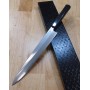Couteau japonais Sujihiki Trancheur - KAGEKYO - Série Kuroro - Blue Steel No.1 - Dimension: 27cm