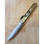 Couteau de poche - HIGONOKAMI - Acier Carbone Blue Steel - Gold Handle - Dimension: 90mm