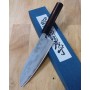 faca japonesa santoku MIURA Série ginryu carbono blue steel 2 damascus Tam:16,5cm