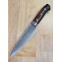 Couteau japonais Petty - TAKESHI SAJI - Acier Damascus Blue Steel No.2 - Coloré - Ironwood - Dimension: 13,5cm