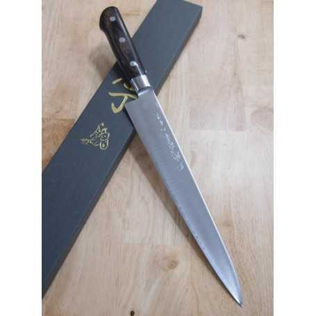 Couteau japonais sujihiki MIURA Acier en poudre Sg-2 Taille:24cm