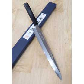 Couteau japonais Yanagiba - MIURA - Itadaki Serie - Finition miroir - Bois d'ébène - Taille : 27/30cm